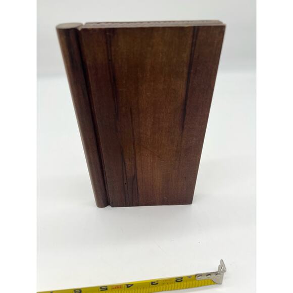 Man Modern Abstract Art Wood Sculture Thinking Book End Tranquility Handcrafted - Picture 10 of 16
